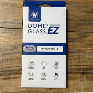 WHITESTONE DOME GLASS EZ TEMPERED GLASS SCREEN PROTECTOR FOR IPHONE 14‎ 3 PACK